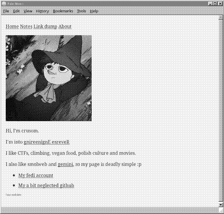 Screenshot of the website under https://crusom.dev/about.html