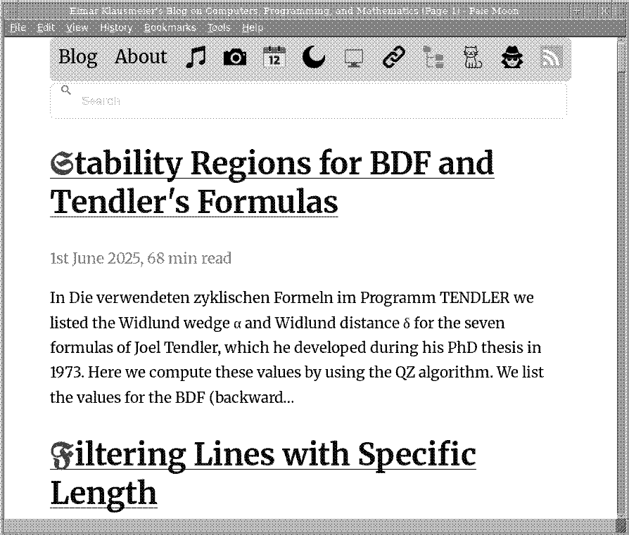 Screenshot of the website under eklausmeier.goip.de