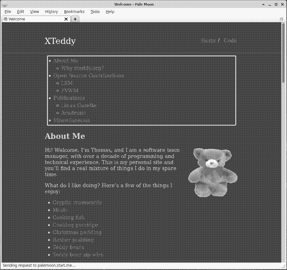 Screenshot of the website under https://xteddy.org
