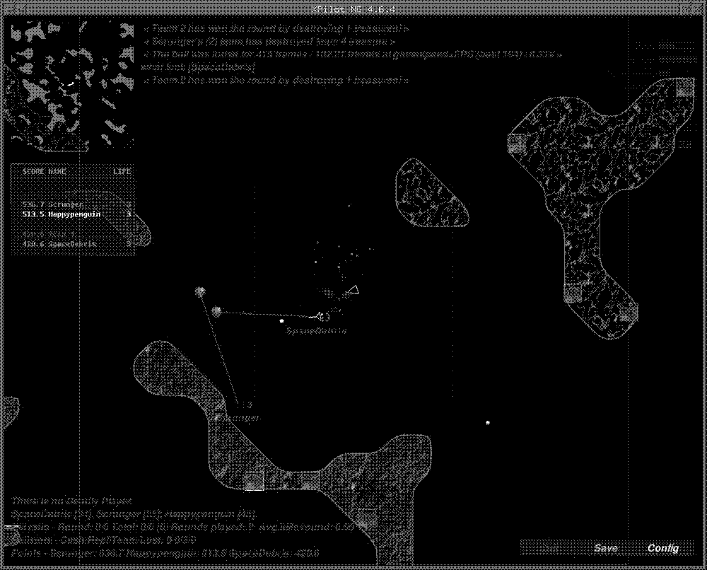 Screenshot from XPilot