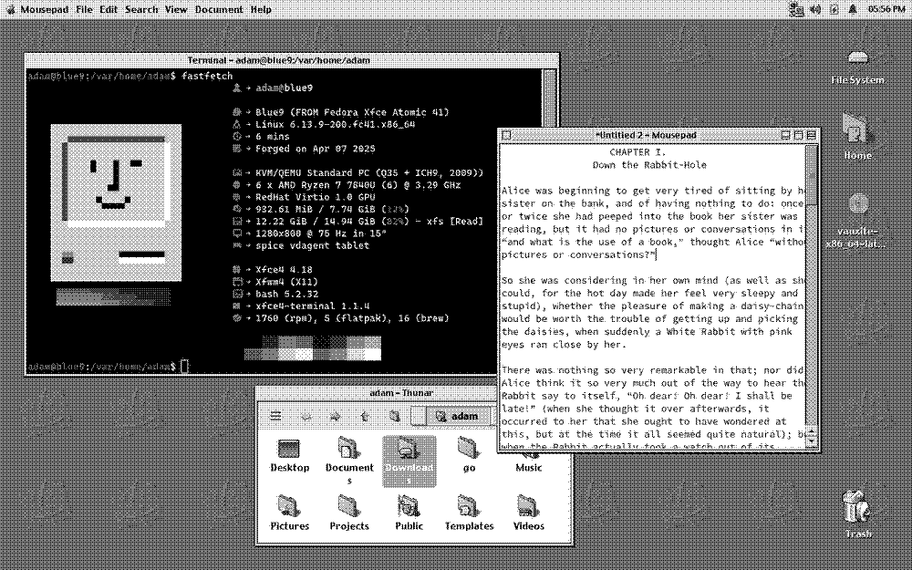 Screenshot of XFCE with blue9 theme