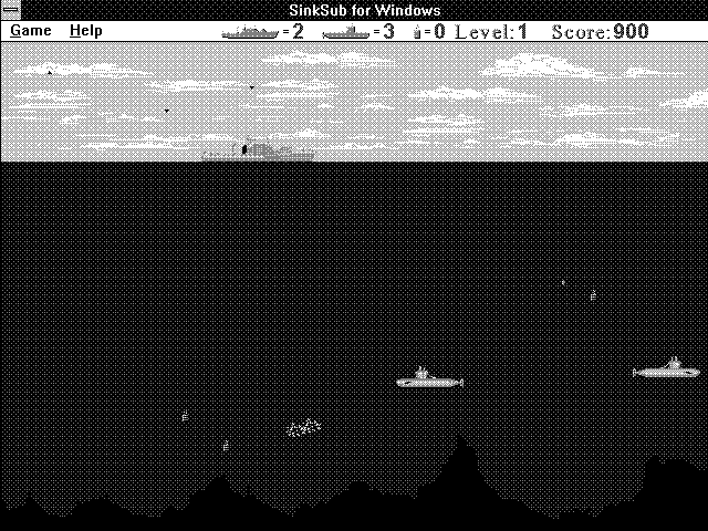 Screenshot: SinkSub