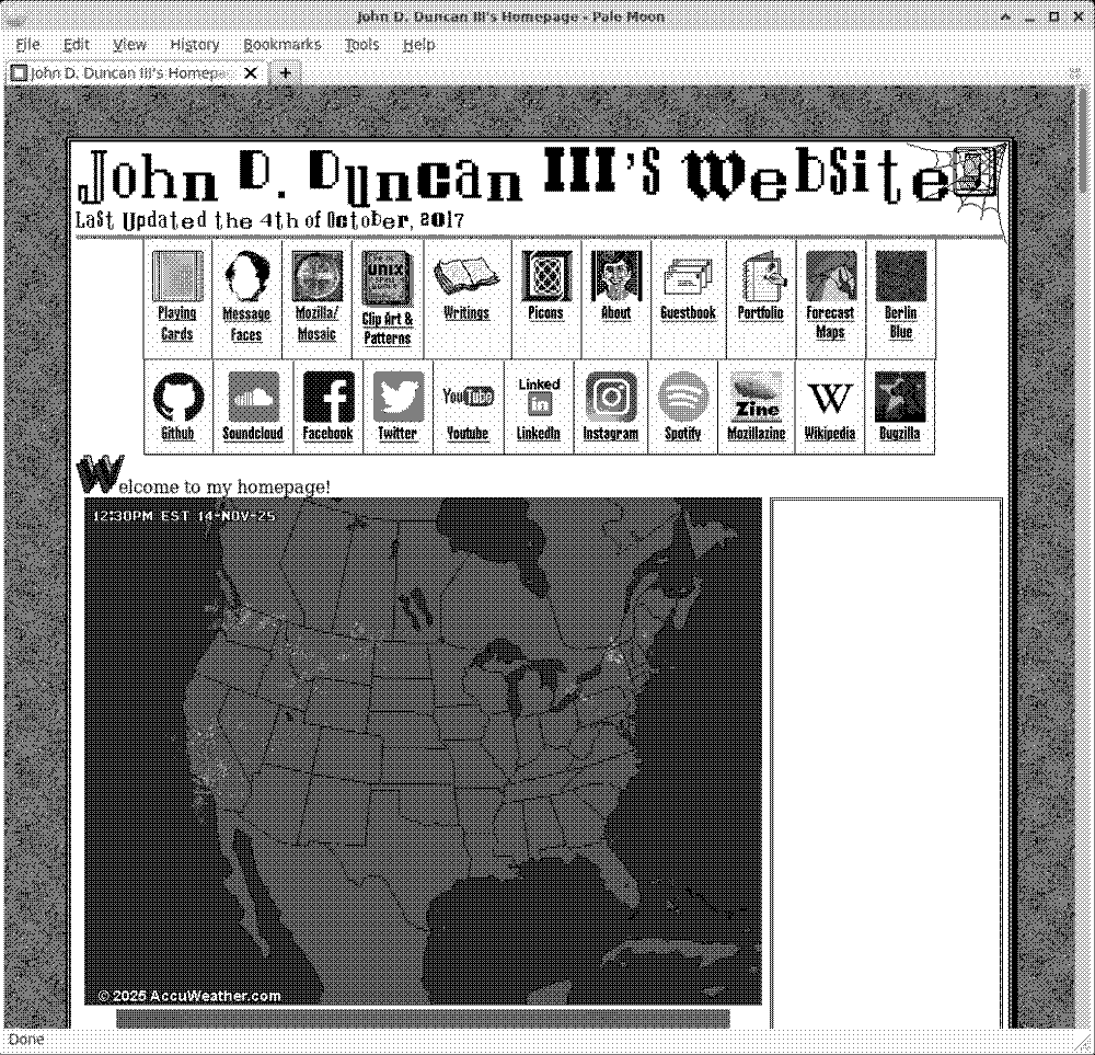 Screenshot of the website under https://cs.gettysburg.edu/~duncjo01/