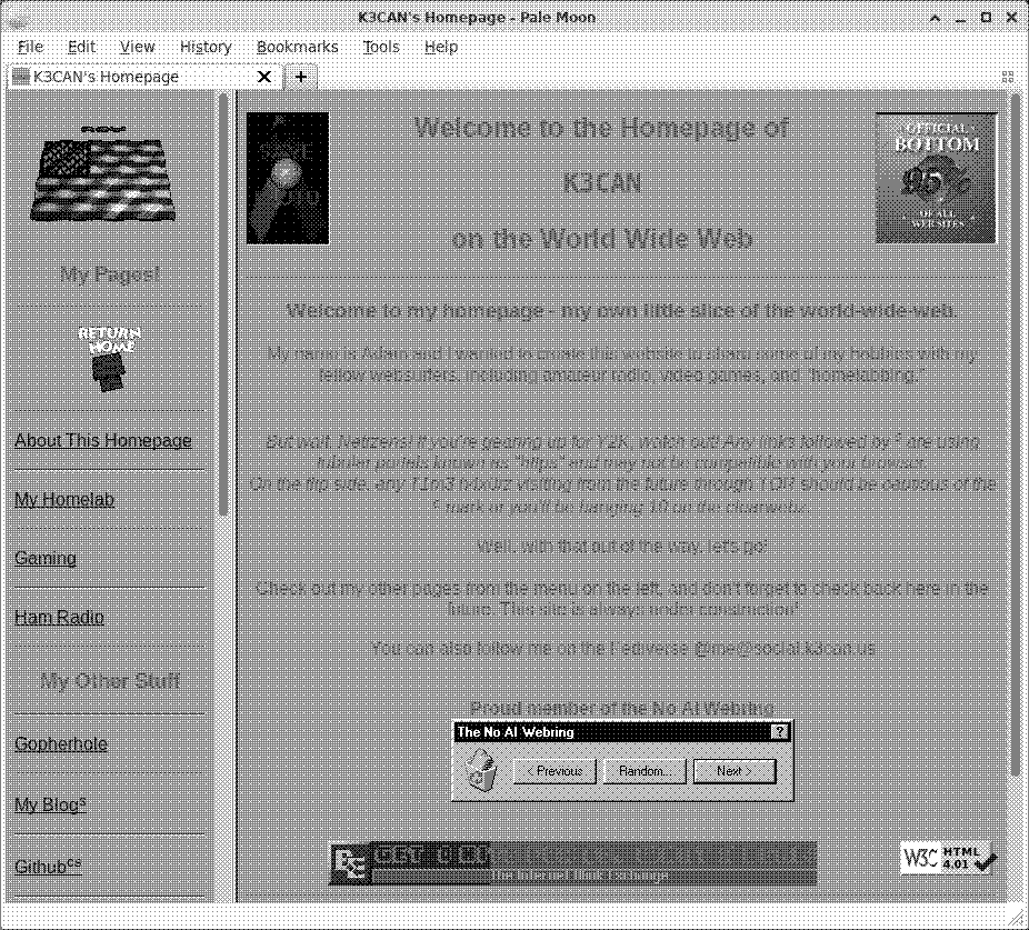 Screenshot of the website under k3can.us