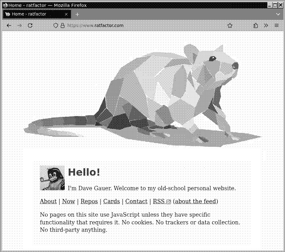Screenshot of the website under ratfactor.com